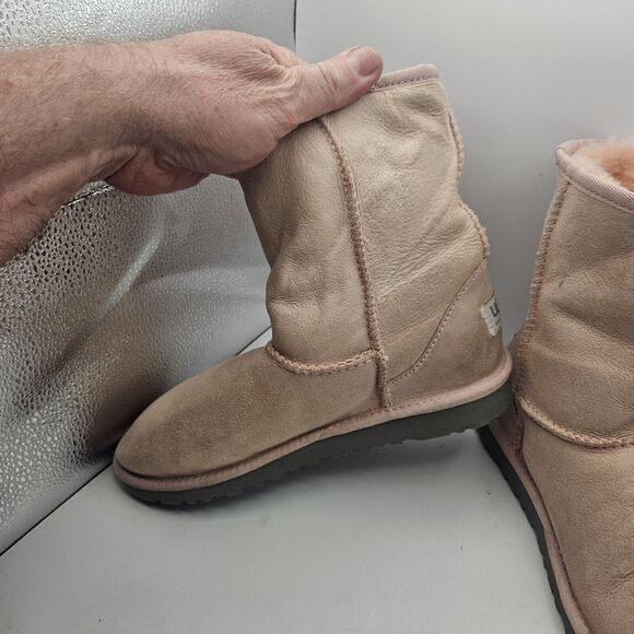 UGG Australia Bailey Bow II Pink Suede Shearling Line Boots Size US 5 - Picture 8 of 14